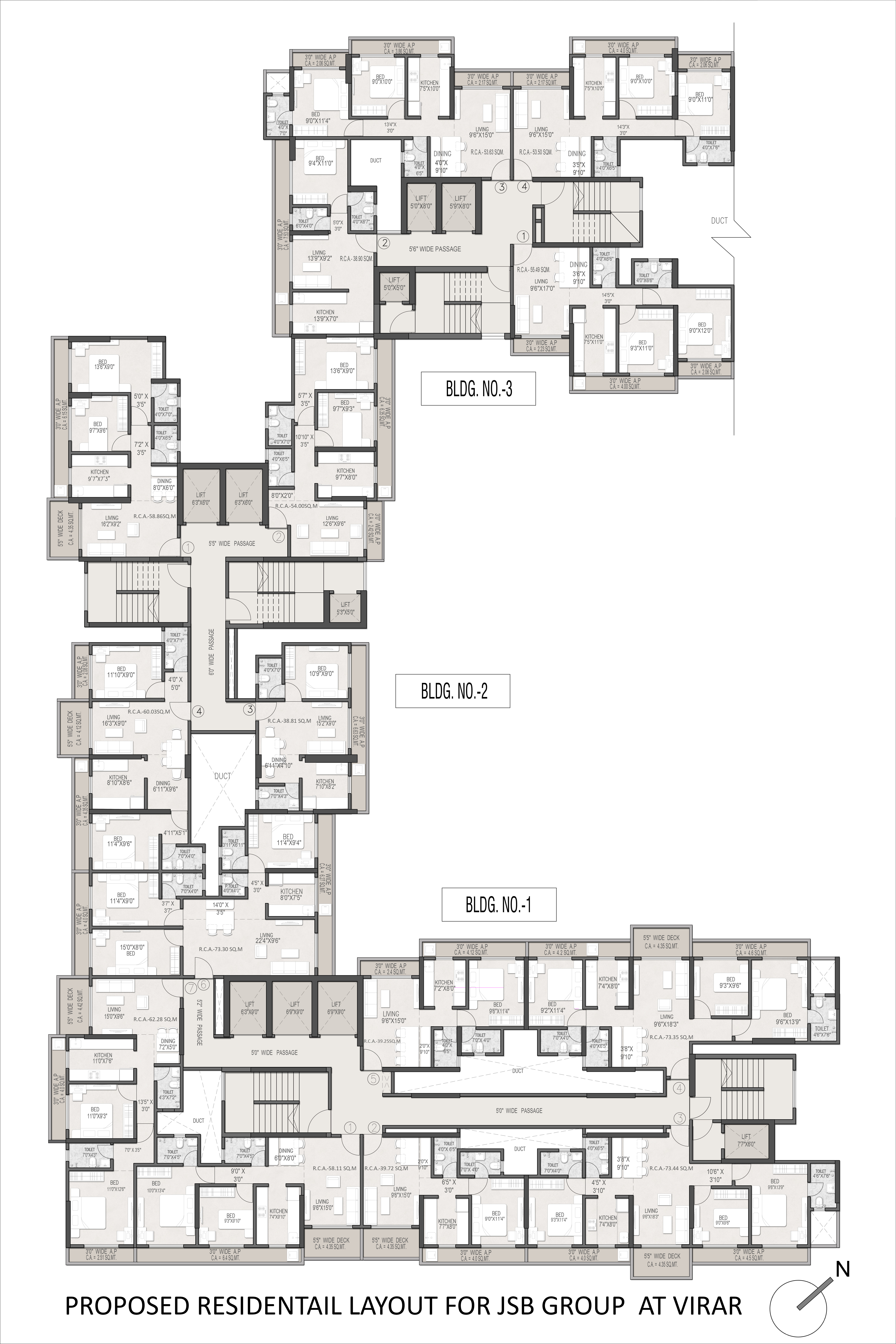 1 BHK floor plan at Nakshatra Gokul